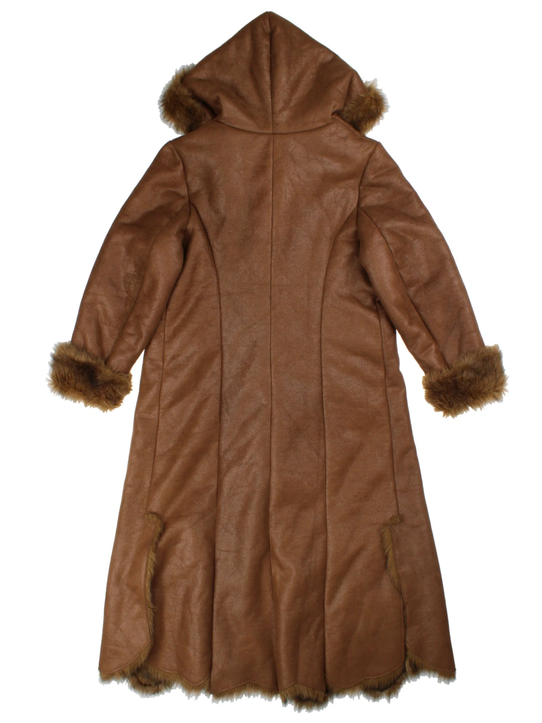 Vintage Brown Hooded Afghan Coat (Size L)