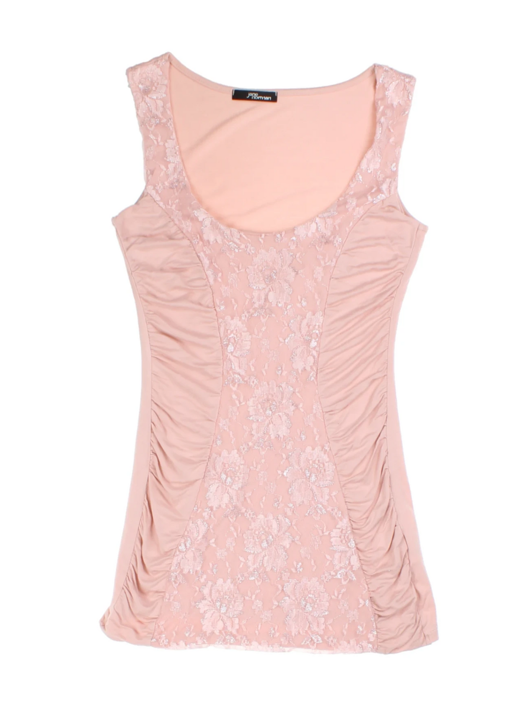 Y2K Jane Norman Pink Lace Detail Top (Size M)