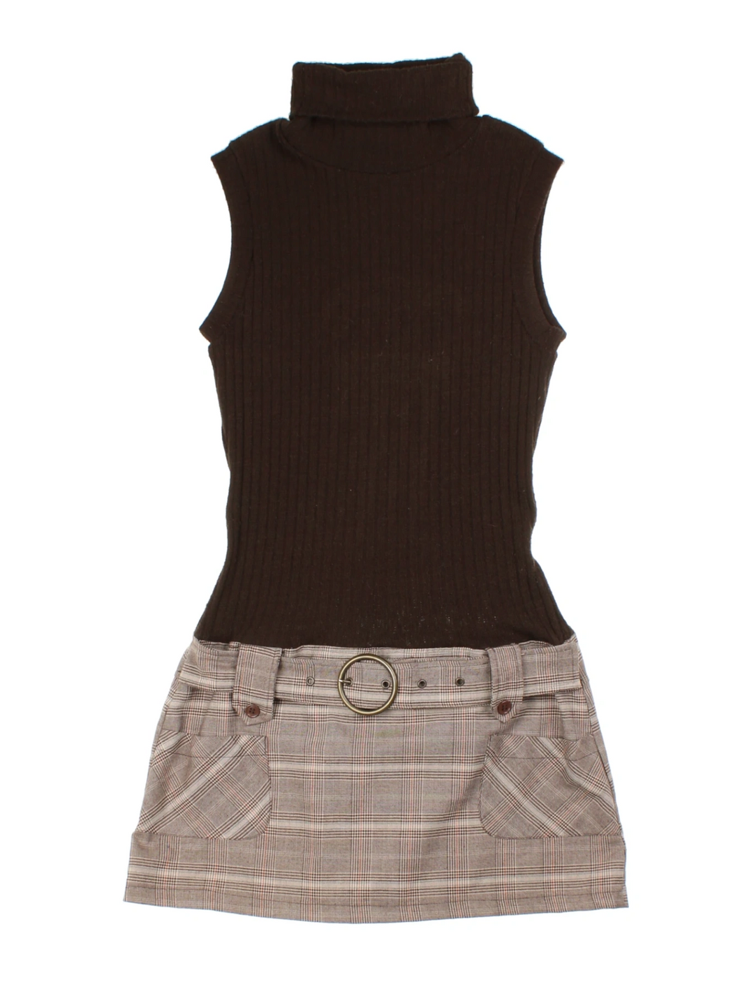 Y2K Jane Norman Knit Turtleneck Mini Dress (Size M)