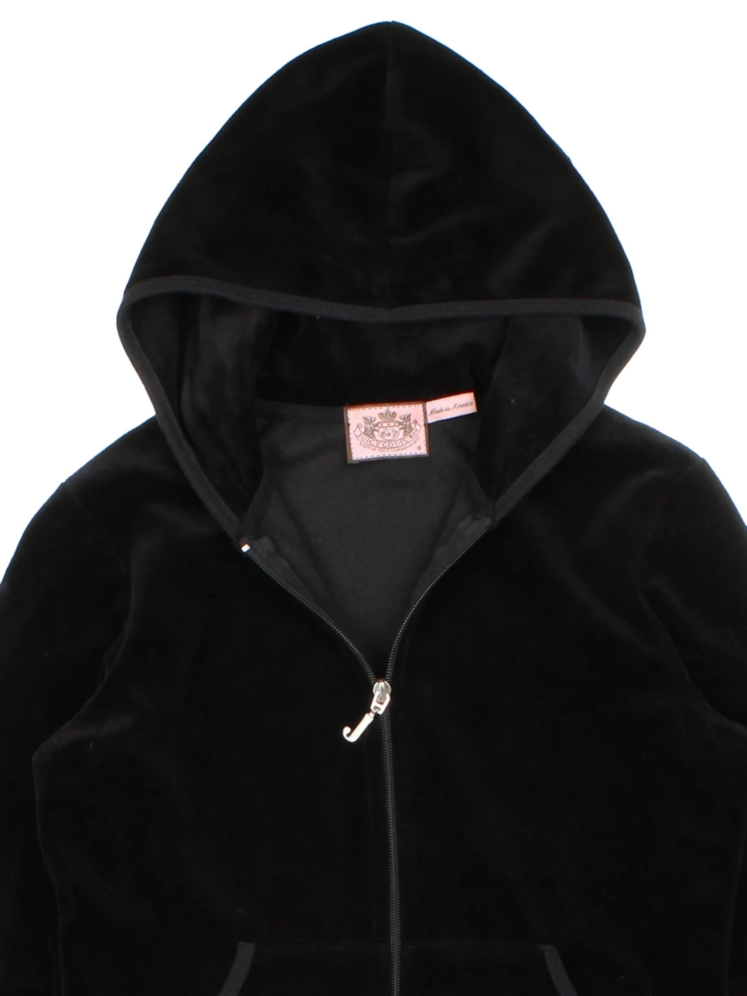 Juicy Couture Black Velour Hoodie (Size S)