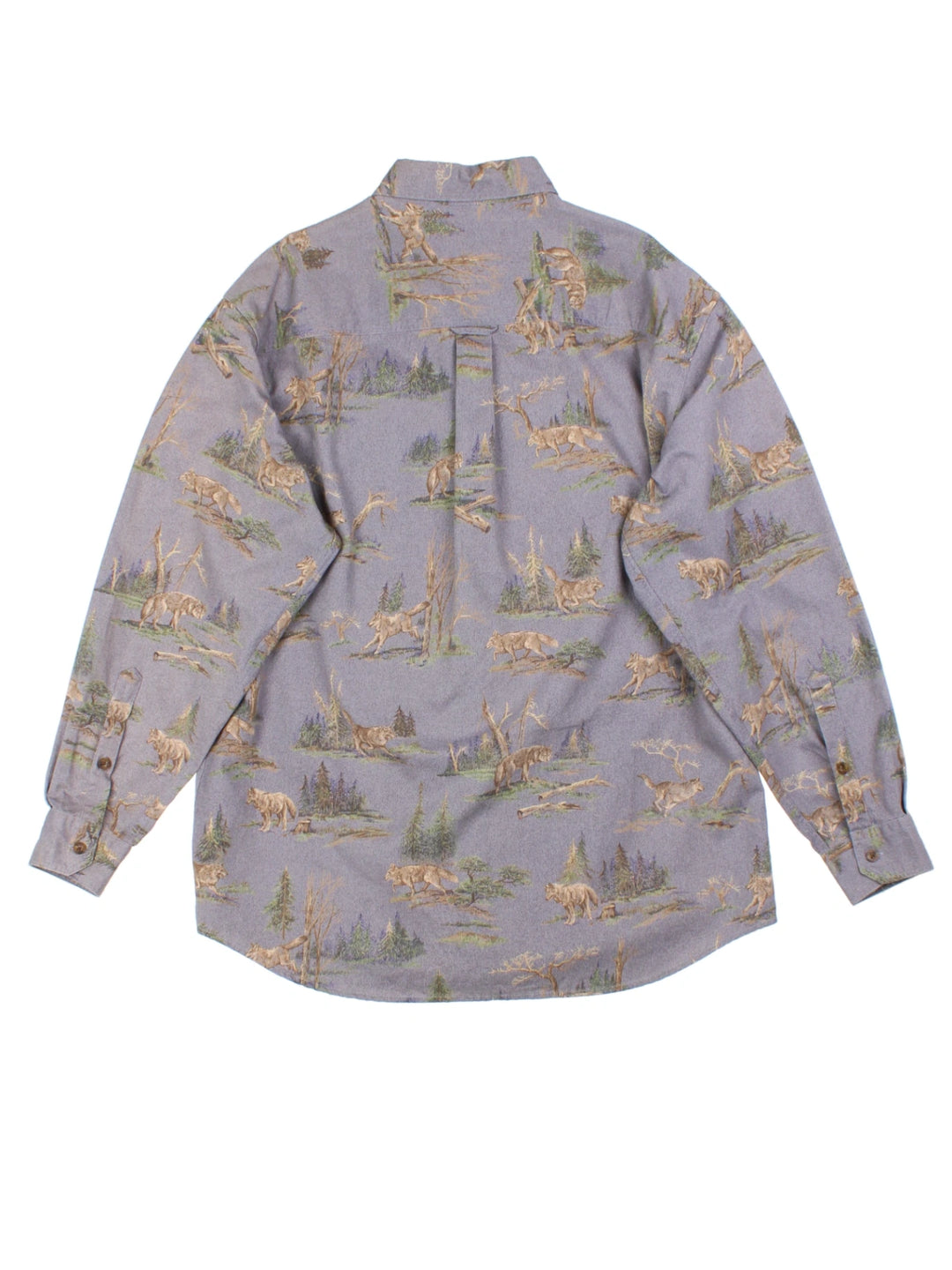 Woolrich Grey Wolf Print Shirt (Size L)