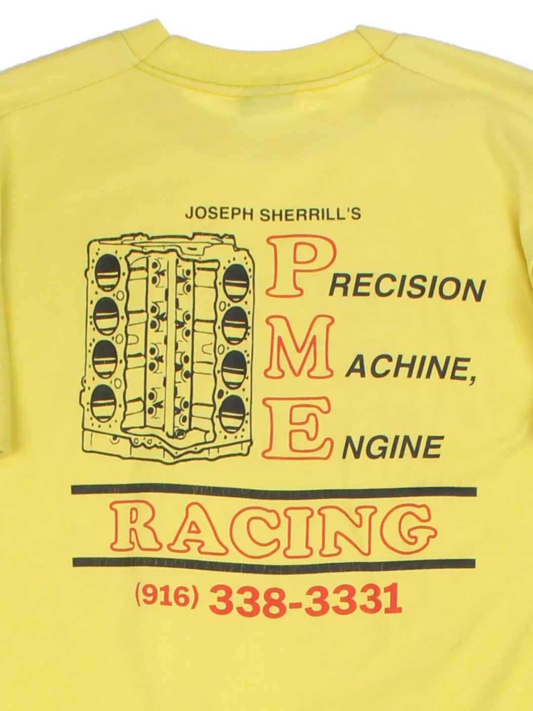 Brute Force Engines Yellow Graphic T-Shirt (Size L)