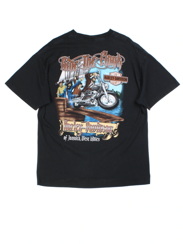 Harley-Davidson Black Graphic T-Shirt (Size XL)