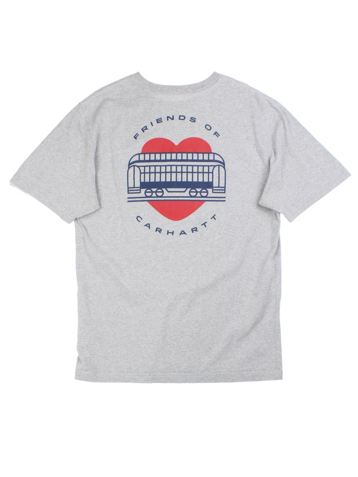Carhartt Grey Graphic Pocket T-Shirt (Size L)