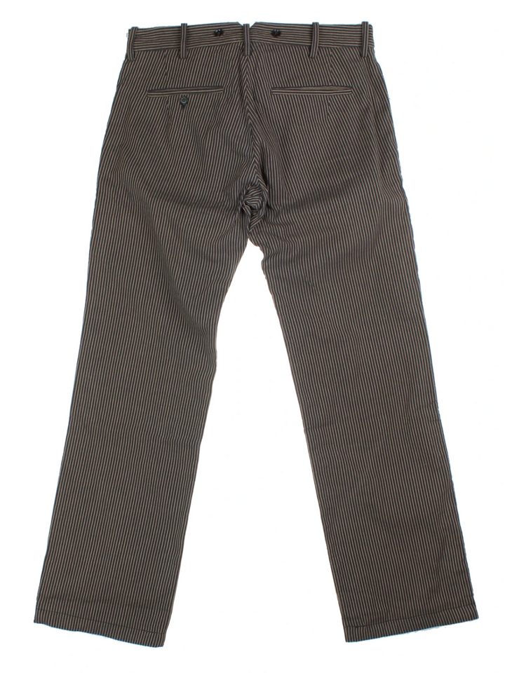 Y2K Diesel Brown Pinstripe Trousers (Size S)