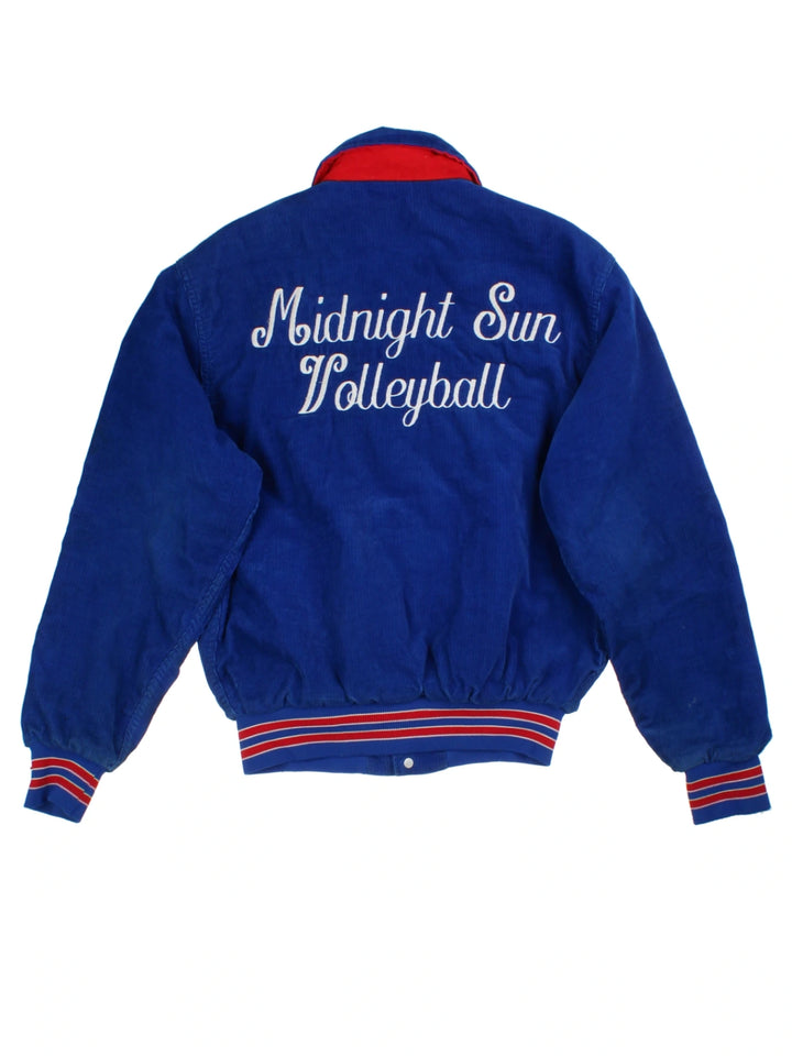 80s Rennoc Volleyball Corduroy Bomber Jacket (Size M)