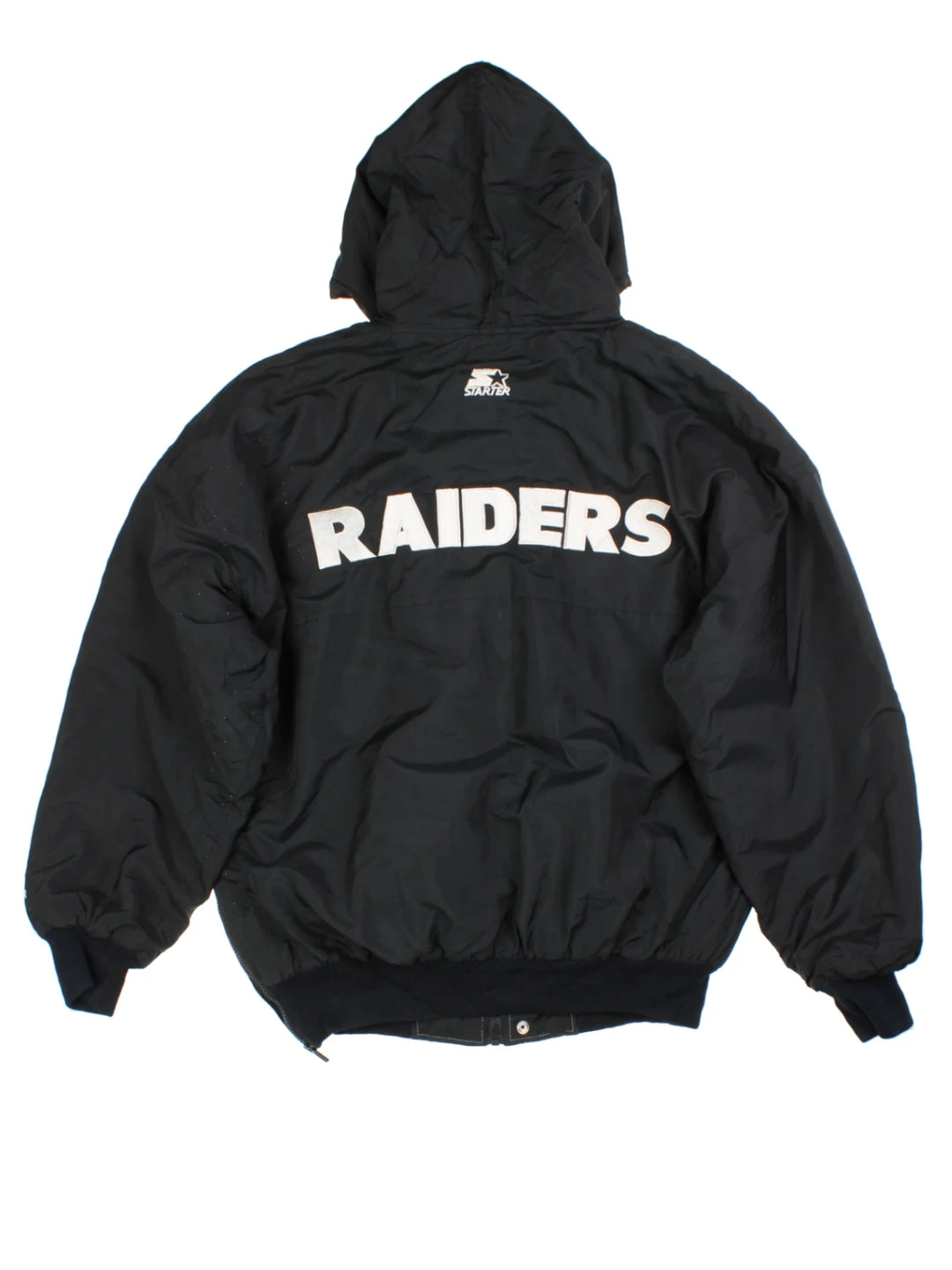 90s Starter Oakland Raiders Black NFL Jacket (Size XL)