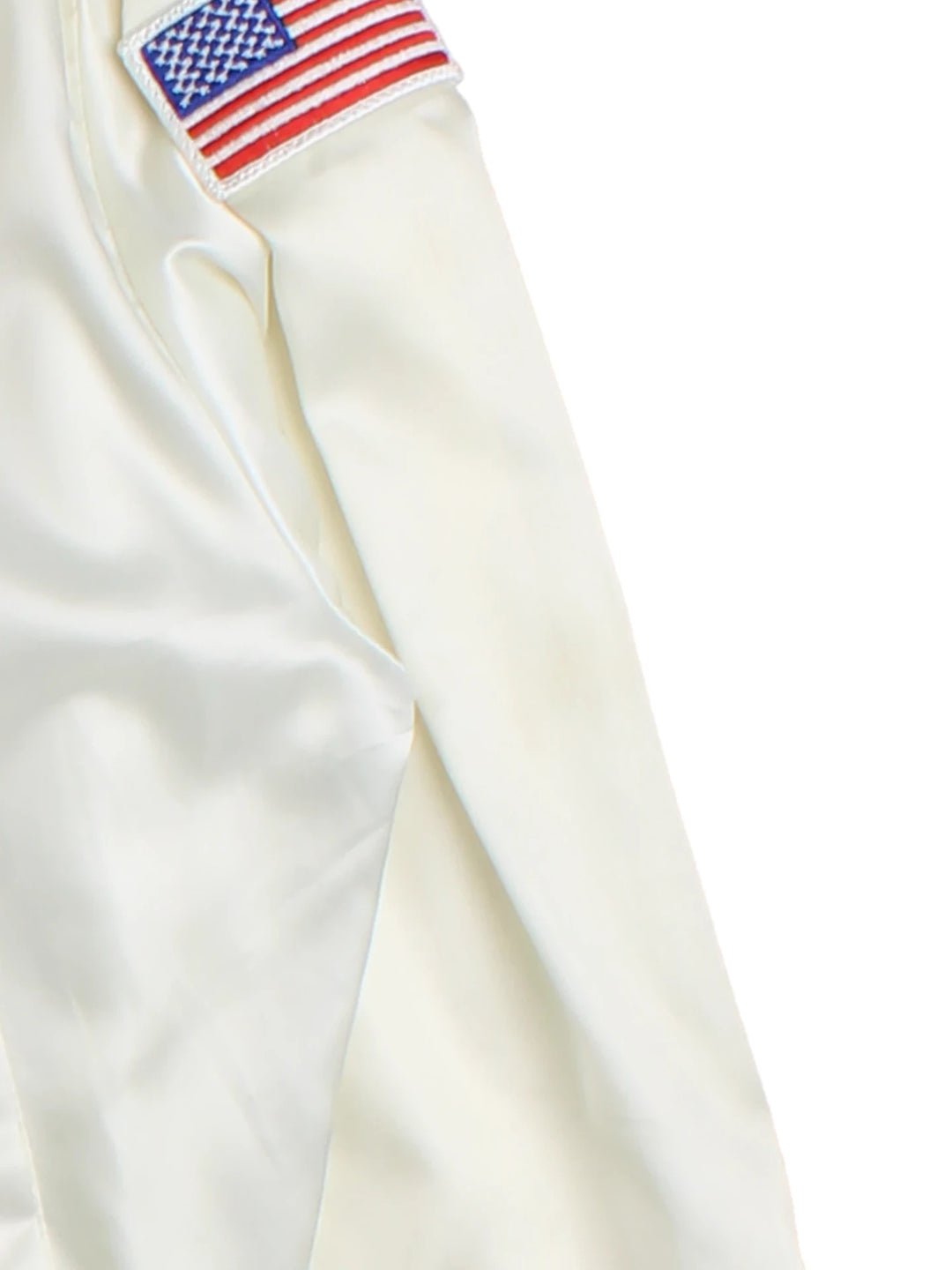 Vintage White USA Satin Bomber Jacket (Size M)