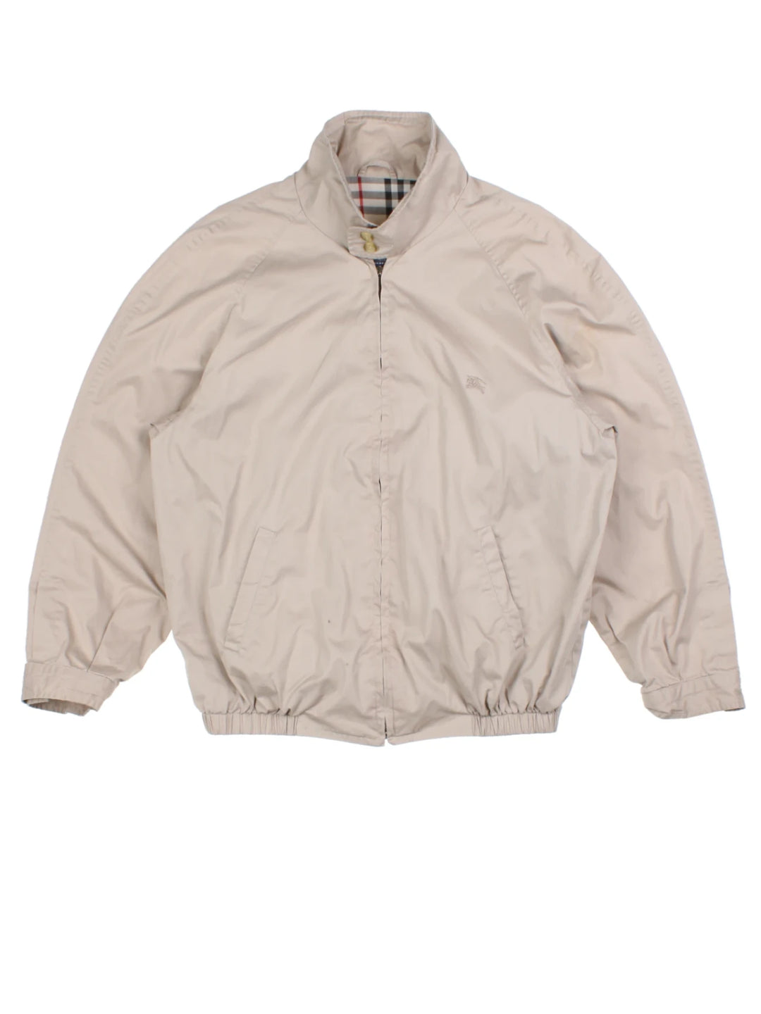 90s Burberry Tan Nova Check Bomber Jacket (Size M)