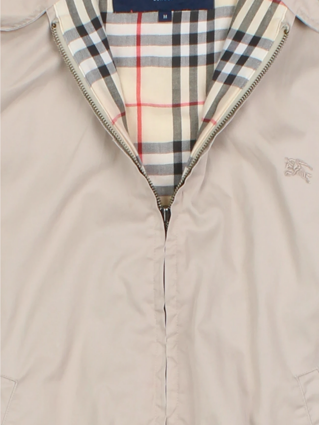 90s Burberry Tan Nova Check Bomber Jacket (Size M)