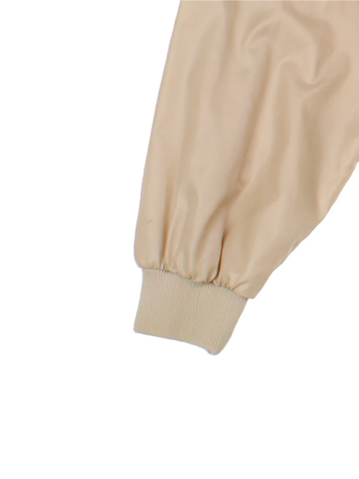 80s Izod Lacoste Tan Windbreaker Jacket (Size L)