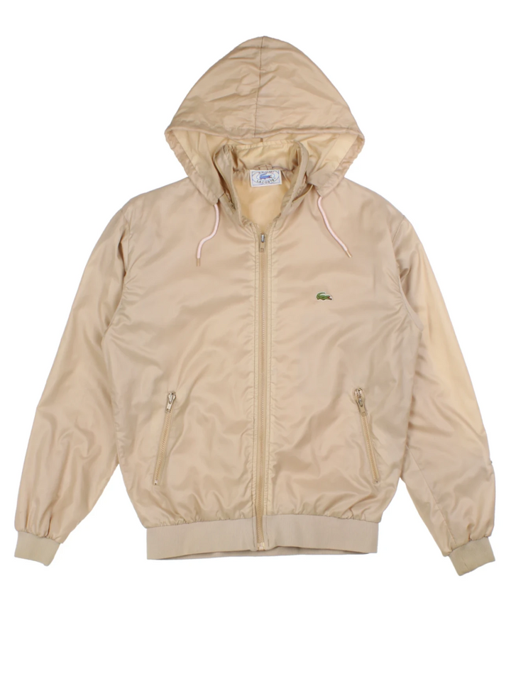 80s Izod Lacoste Tan Windbreaker Jacket (Size L)