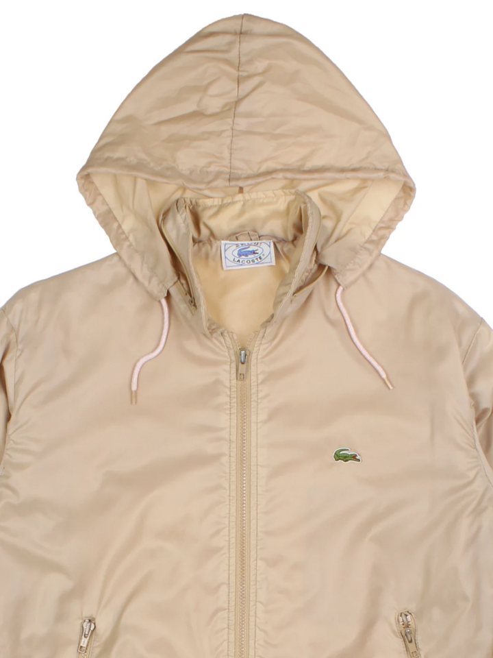 80s Izod Lacoste Tan Windbreaker Jacket (Size L)