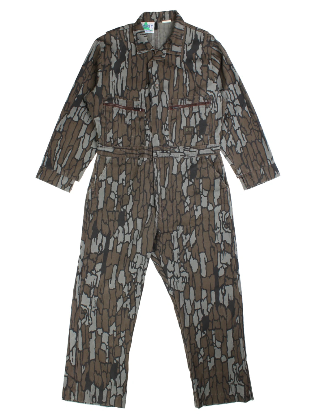 Vintage Brown Camouflage Zip Coverall (Size M)