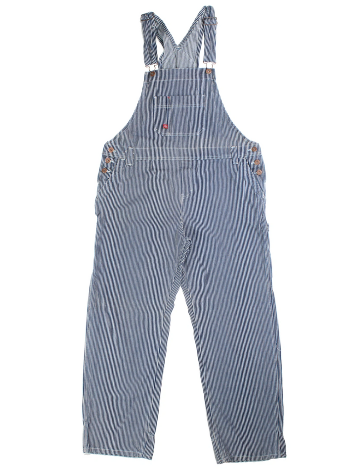 Dickies Blue Pinstripe Dungarees (Size L)