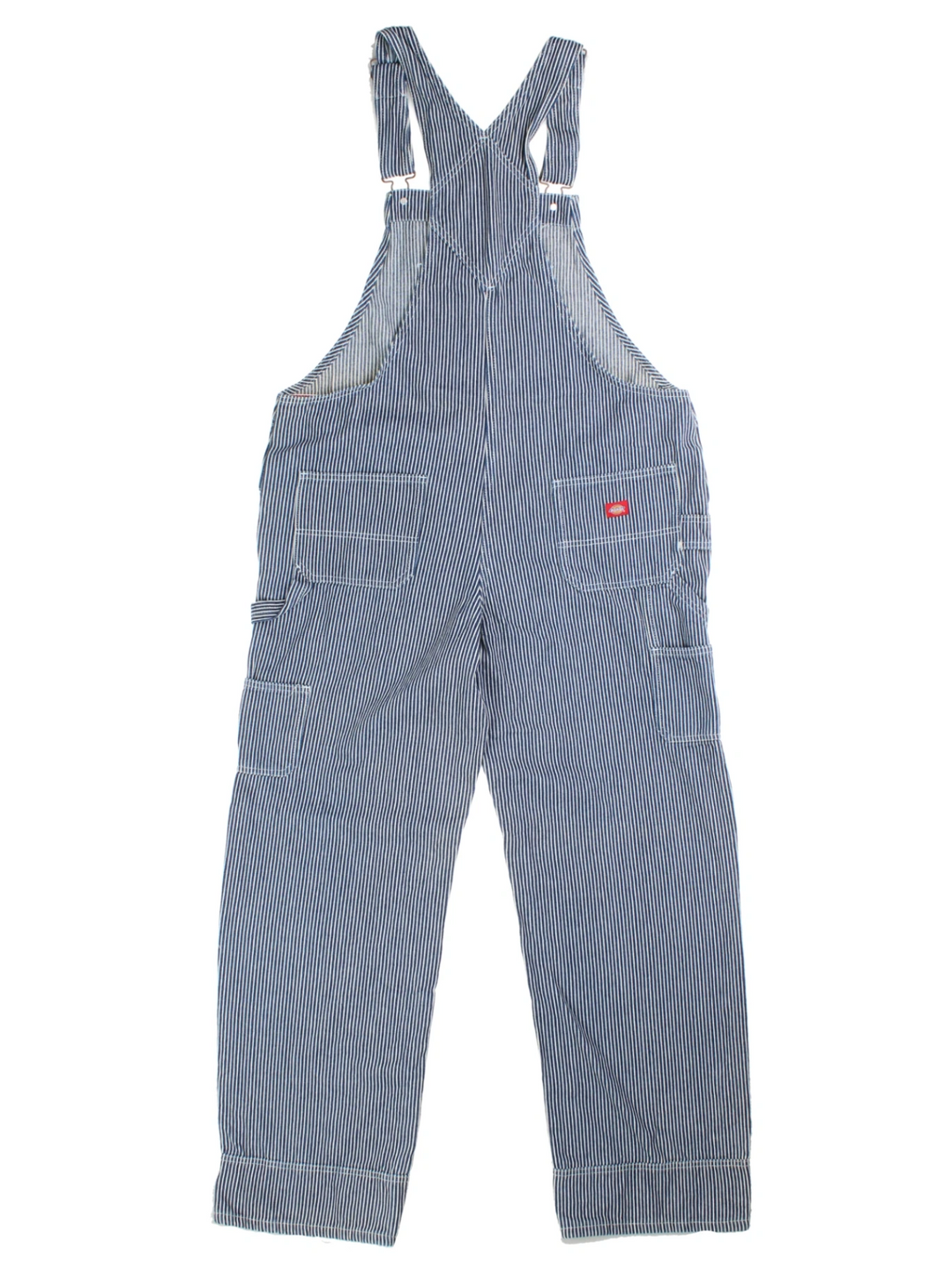 Dickies Blue Pinstripe Dungarees (Size L)