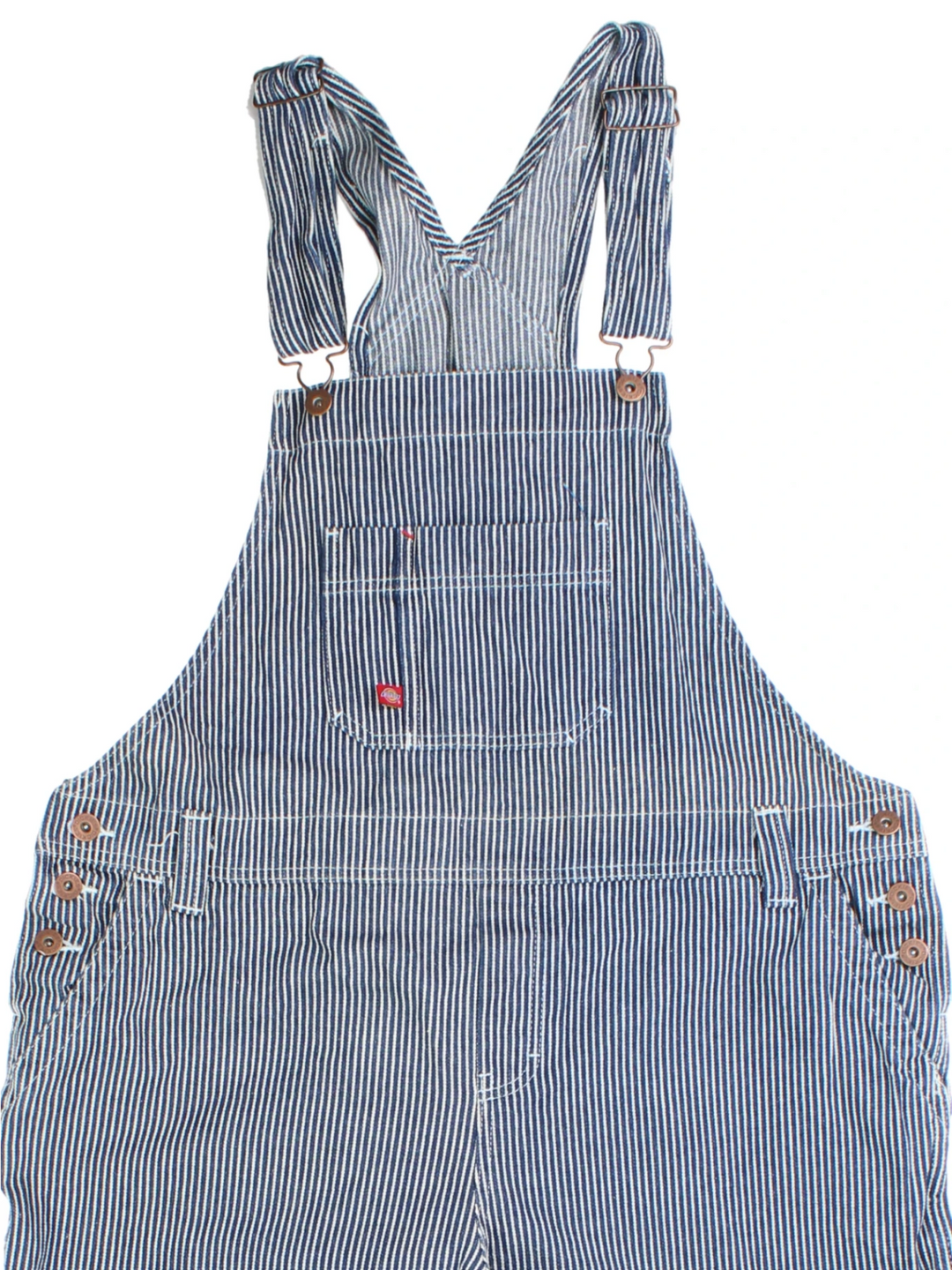 Dickies Blue Pinstripe Dungarees (Size L)