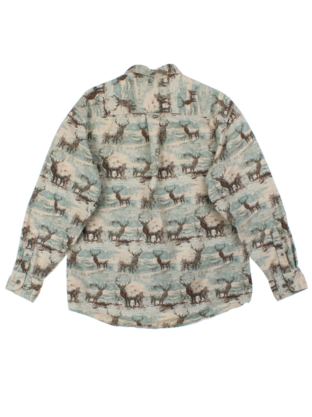 Cabela's Brown Deer Print Shirt (Size L)