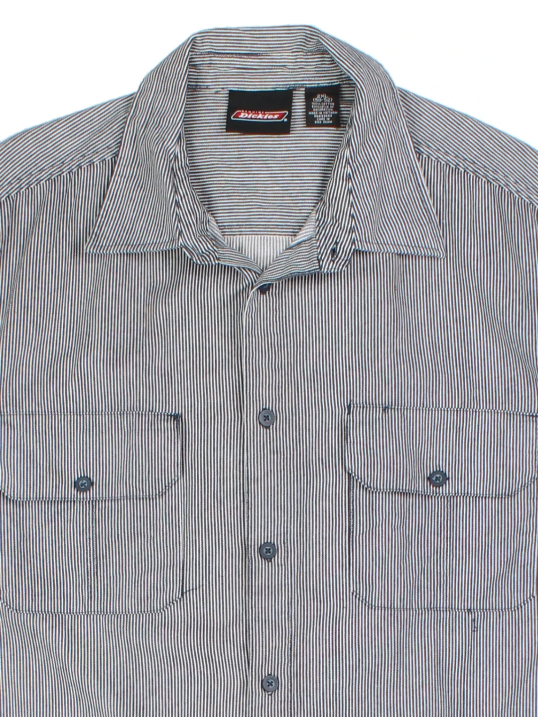 Dickies Blue Striped Work Shirt (Size XL)