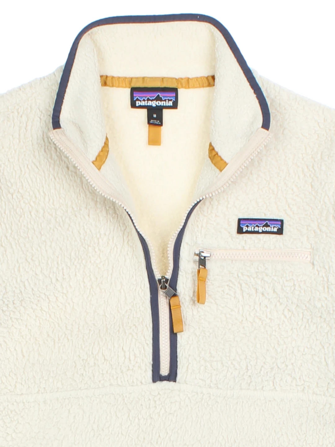 Patagonia White Quarter Zip Fleece (Size M)
