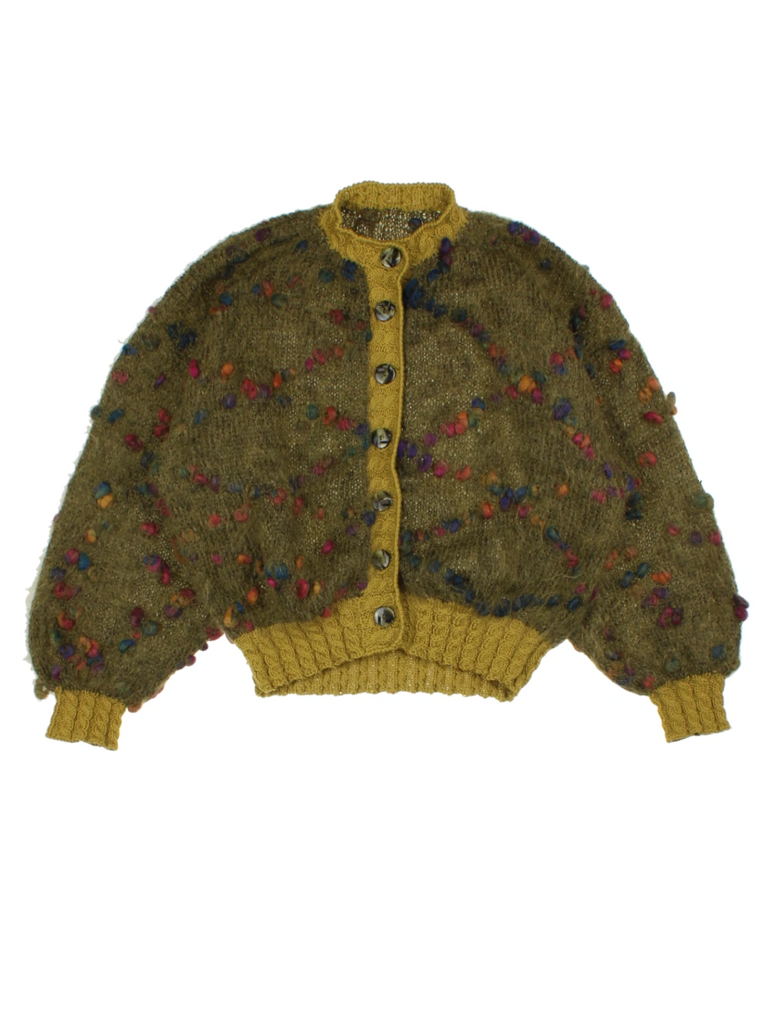 Vintage Green Button Up Cardigan (Size M)