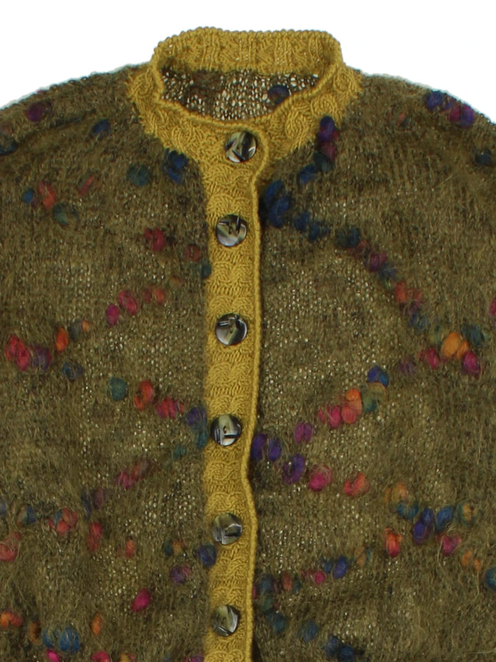 Vintage Green Button Up Cardigan (Size M)