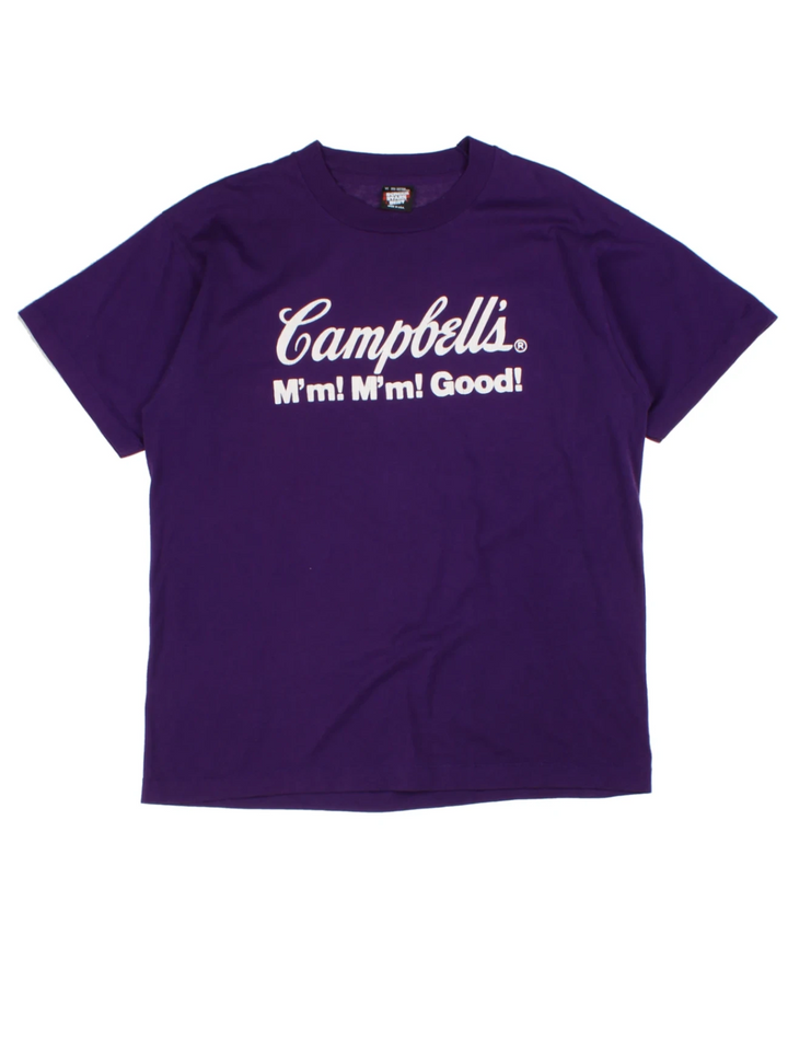 90s Campbells Purple Graphic T-Shirt (Size L)