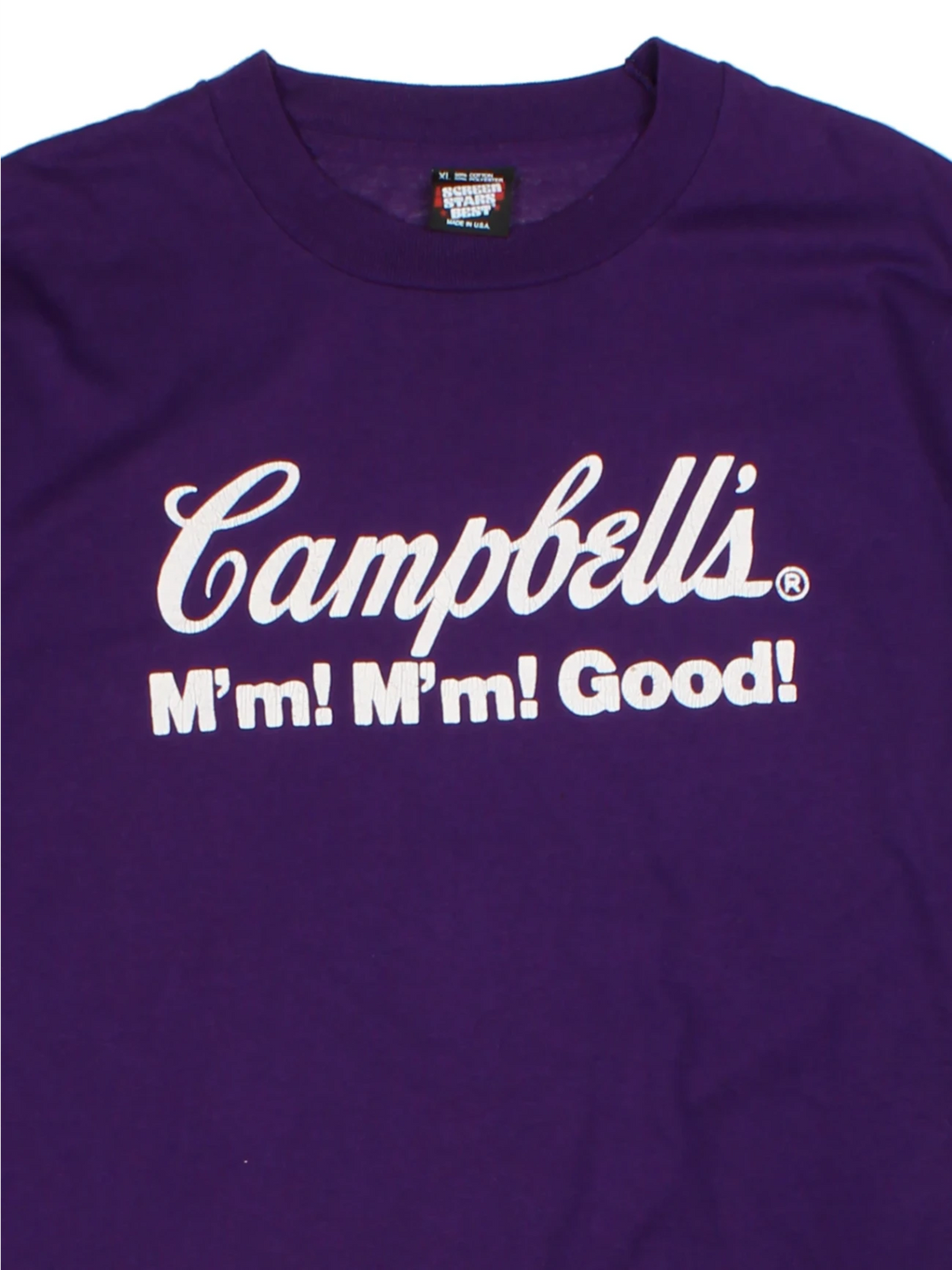 90s Campbells Purple Graphic T-Shirt (Size L)