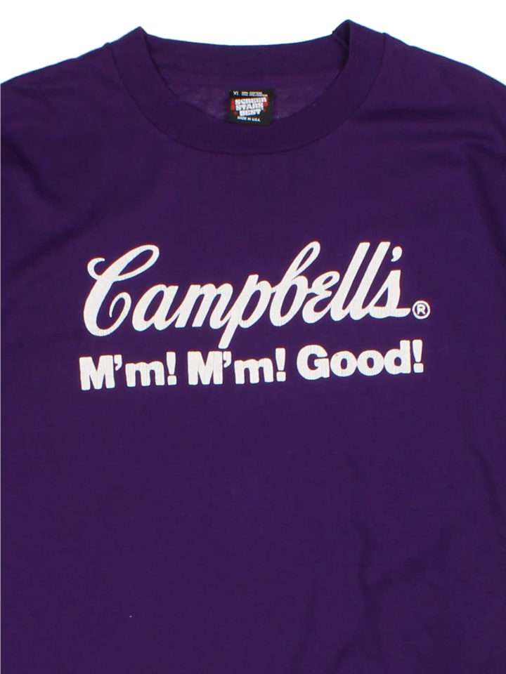 90s Campbells Purple Graphic T-Shirt (Size L)