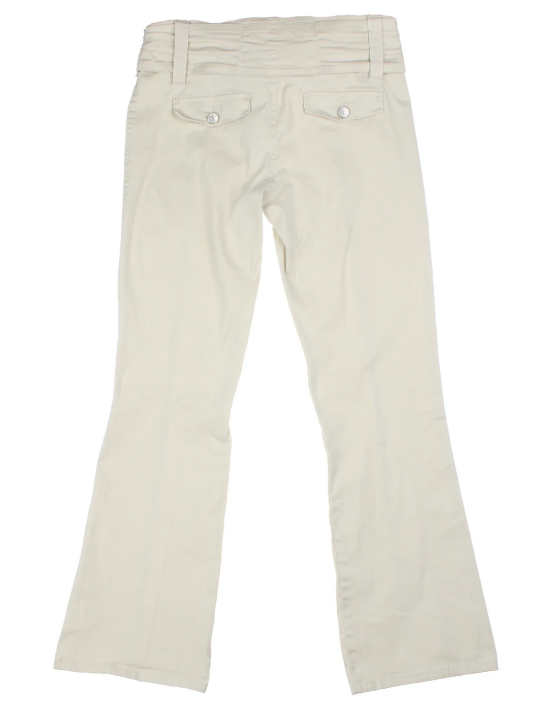 Y2K White Flared Trosuers (Size M)