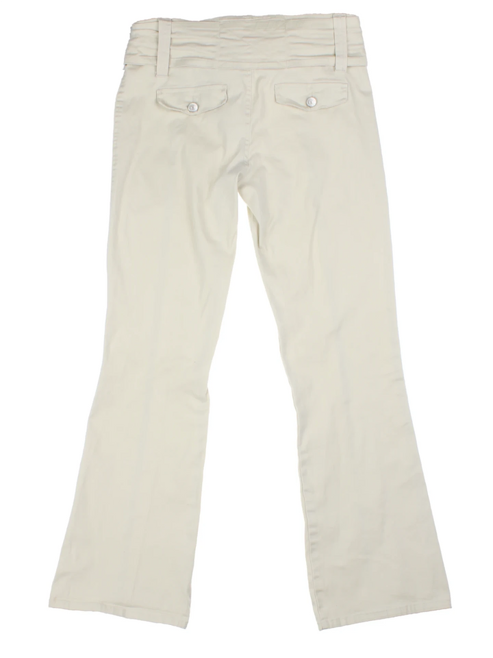 Y2K White Flared Trosuers (Size M)