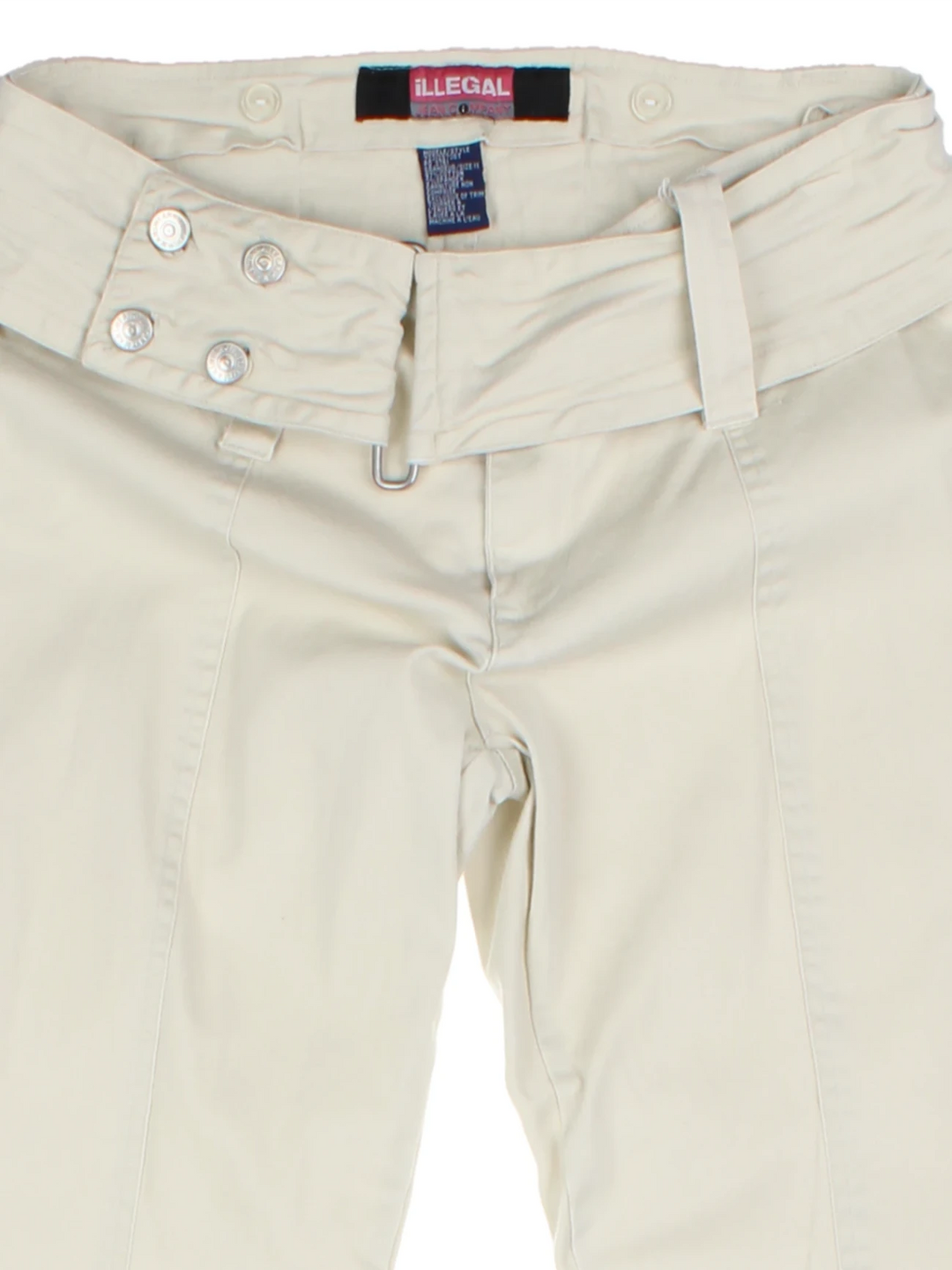 Y2K White Flared Trosuers (Size M)