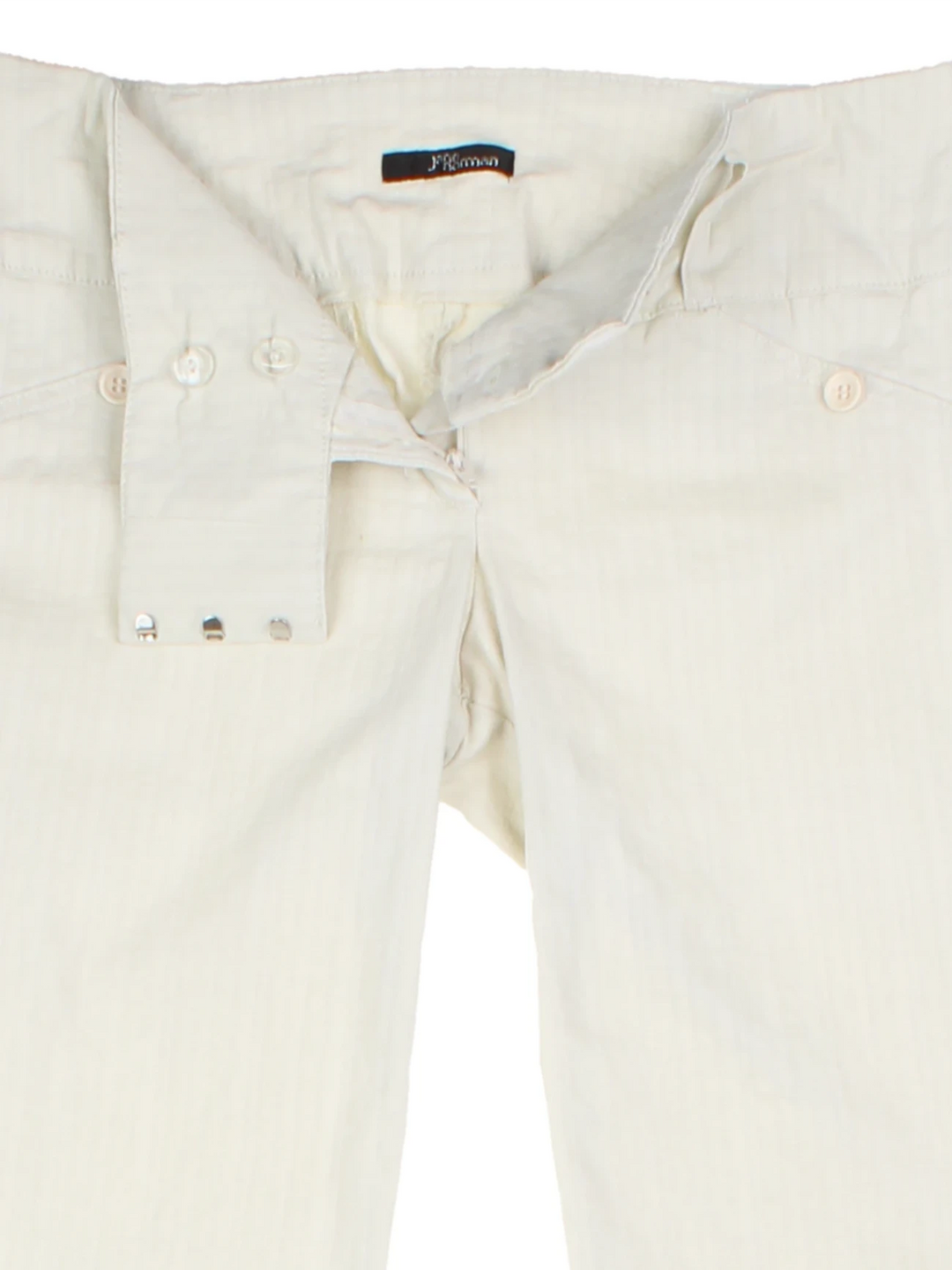 Y2K Jane Norman White High Waist Wide Leg Trousers (Size M)