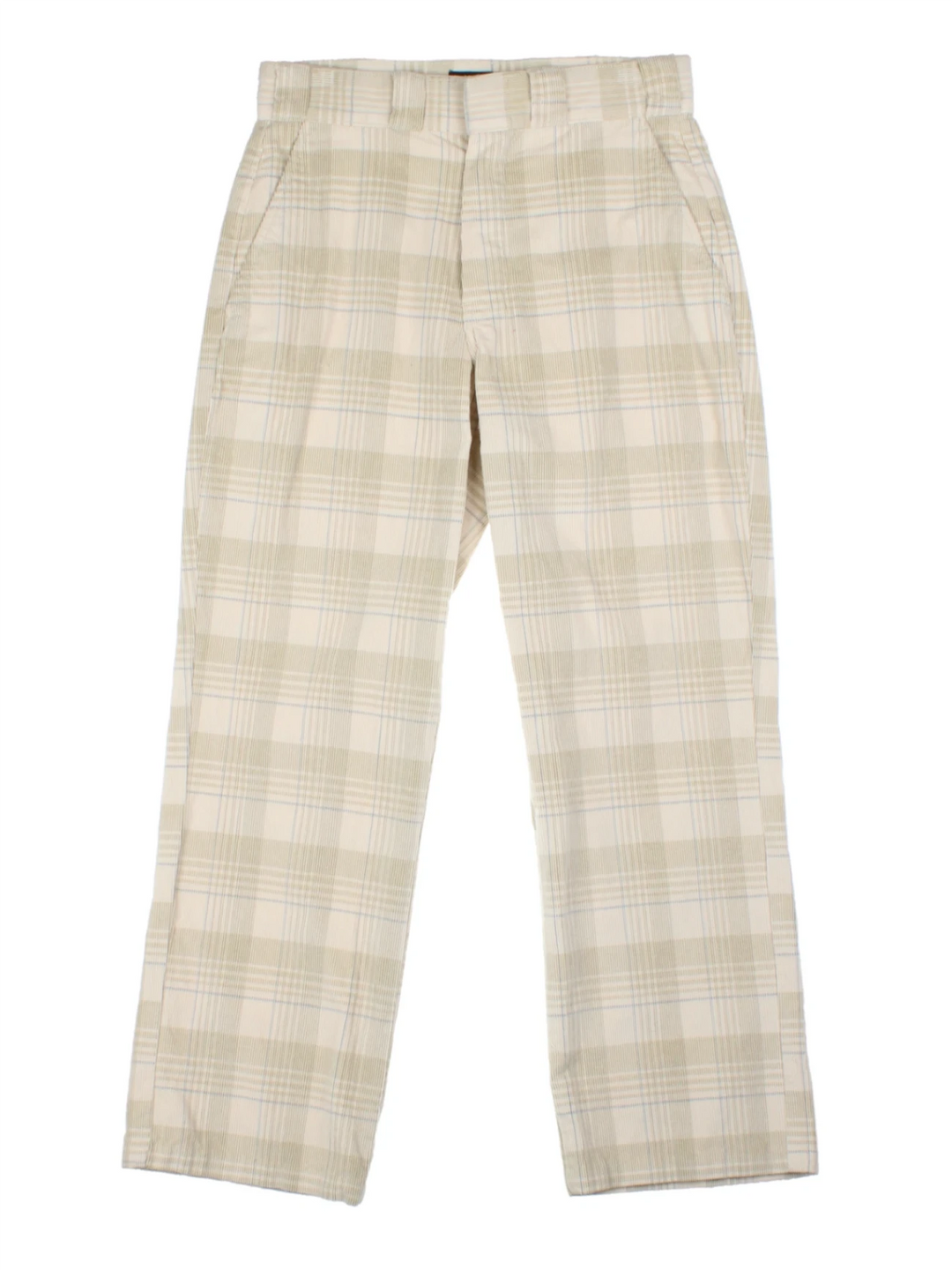 Dickies Alma White Checked Trousers (Size L)
