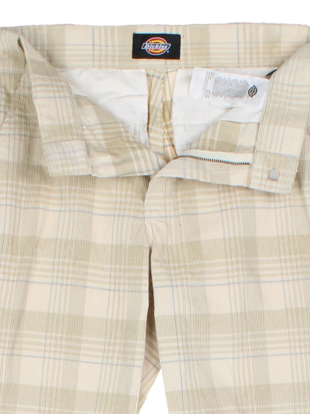 Dickies Alma White Checked Trousers (Size L)