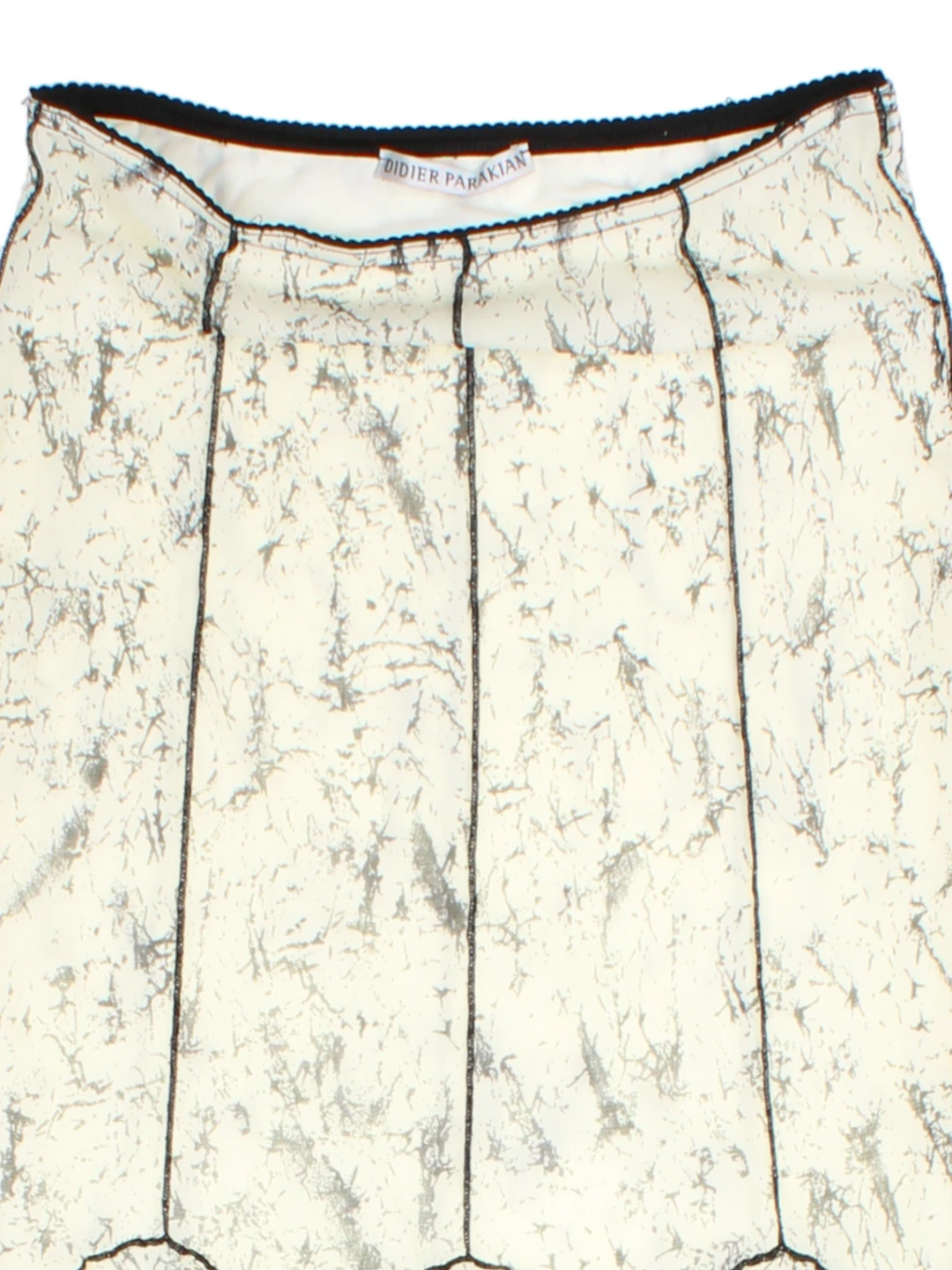 Y2K White Marble Print Maxi Skirt (Size M)
