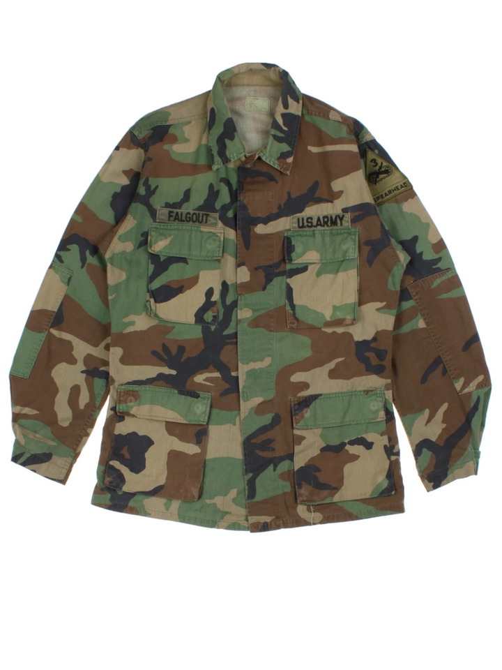 US Army Multicolor Woodland Camo Jacket (Size S)