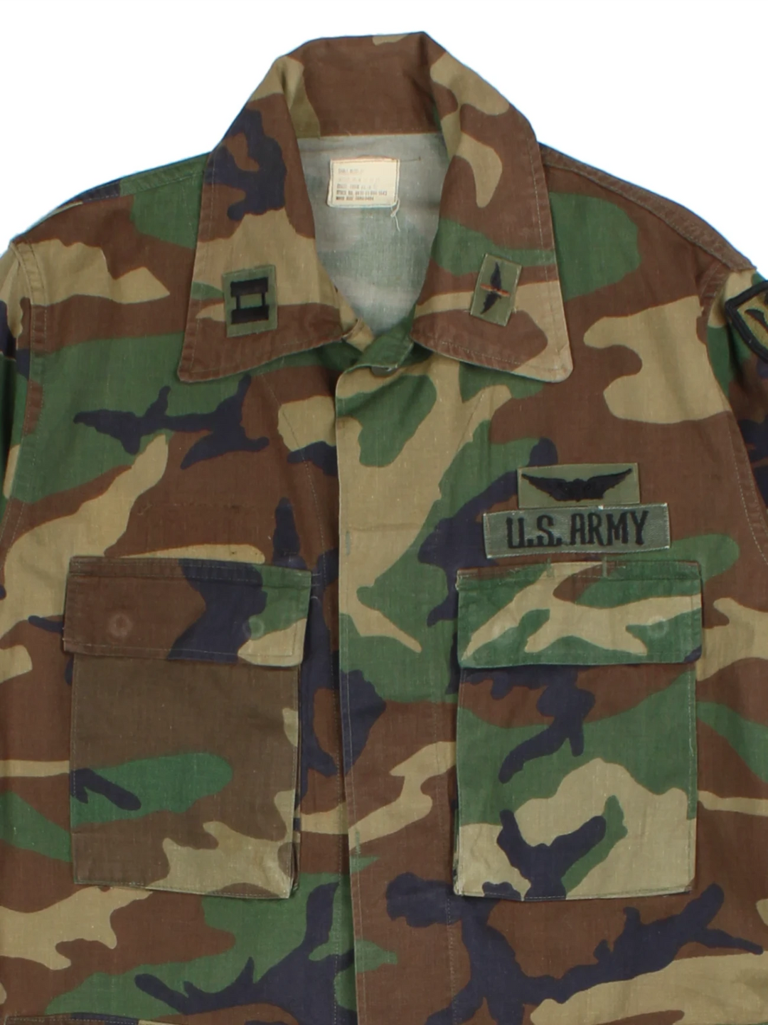 Vintage Green Camouflage Field Jacket (Size S)