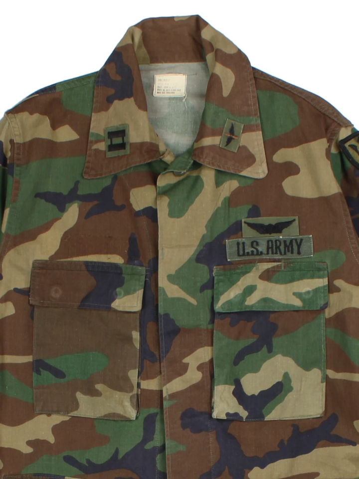 Vintage Green Camouflage Field Jacket (Size S)