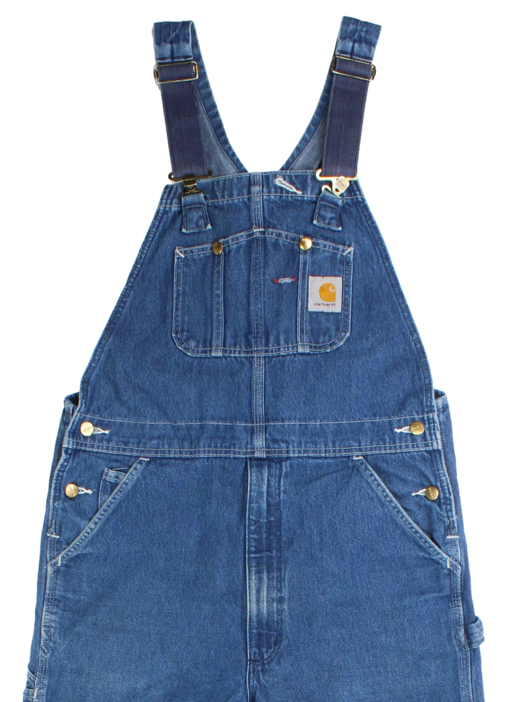 Carhartt Blue Denim Dungarees (Size S)