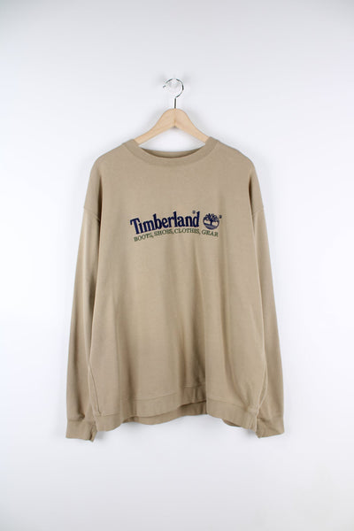 Vintage 90s Timberland Sweatshirt Embroidered Spellout Logo