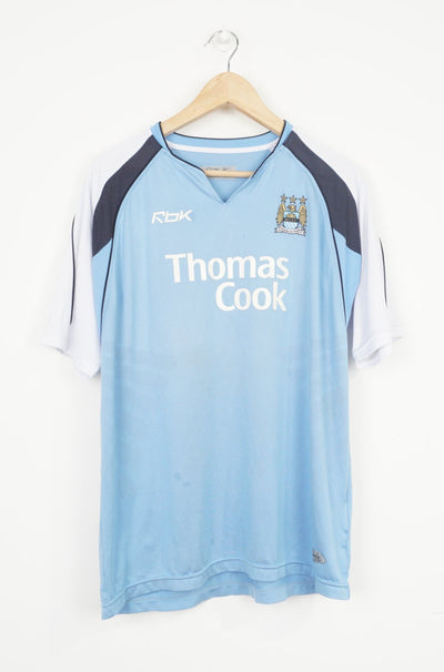 Manchester City 2006-2007 Home football shirt by Reebok. Badge on chest, printed logo and sponsor. 