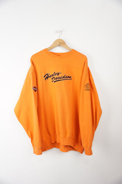 Vintage Harley Davidson Orange Sweatshirt