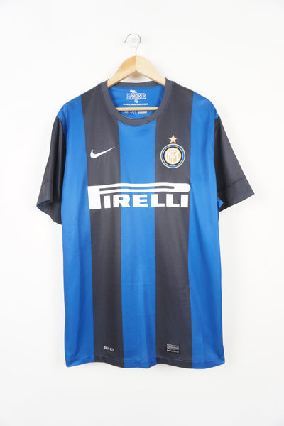 2012 Inter Milan home football shirt with embroidered badge and printed sponsor