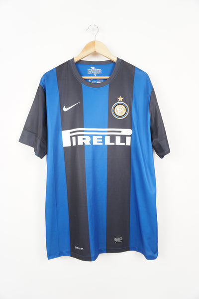 2012 Inter Milan home football shirt with embroidered badge and printed sponsor
