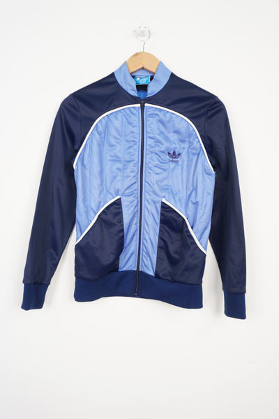Blue track top with Adidas Ventex logo on the chest