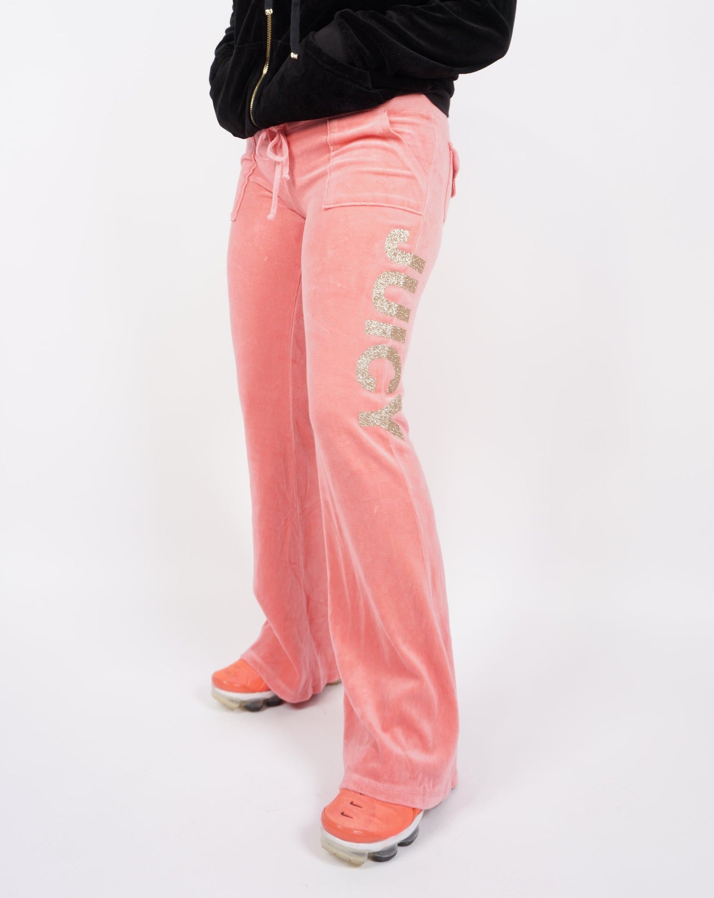 Juicy Couture Embellished Velour Track Pants in Blue | Lyst