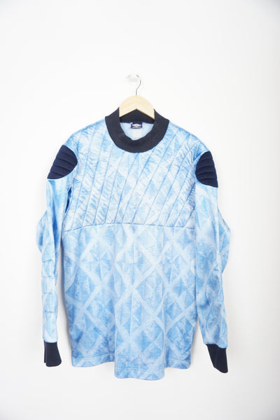 Vintage 80s Umbro Logo Long Sleeved Blue Goalkeeper Shirt