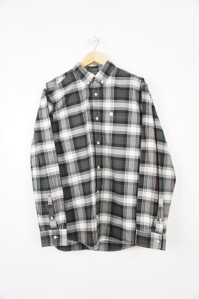 Checked black and green Carhartt Work In Progress button up shirt with branded chest pocket