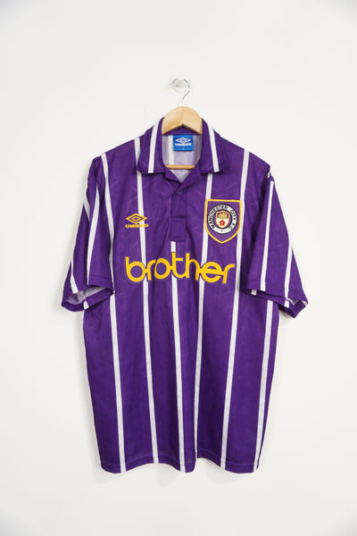 ウェア UMBRO - 94/96 umbro Manchester City jersey kit 1994/96 KINKLADZE #7 Manchester City Vintage Umbro Away